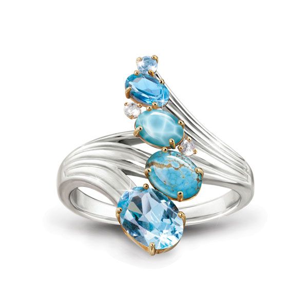'Serenity Journey' Six Gemstone Ladies' Ring