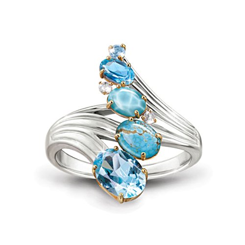 'Blue Rhapsody' Topaz And Diamond Ring