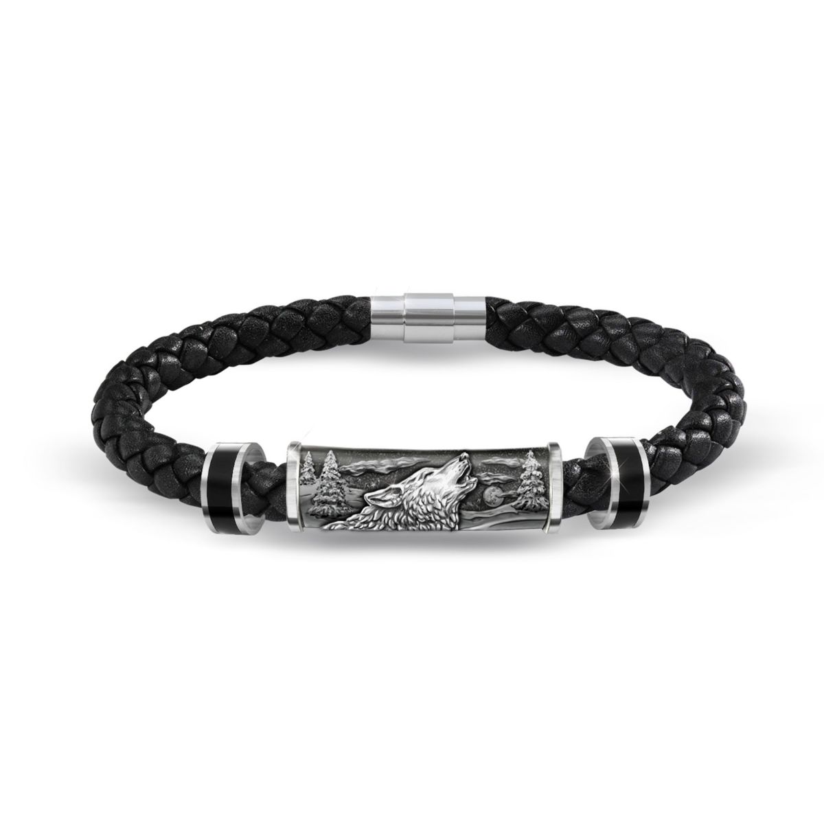 'Spirit Of The Wilderness' Wolf Men's Bracelet