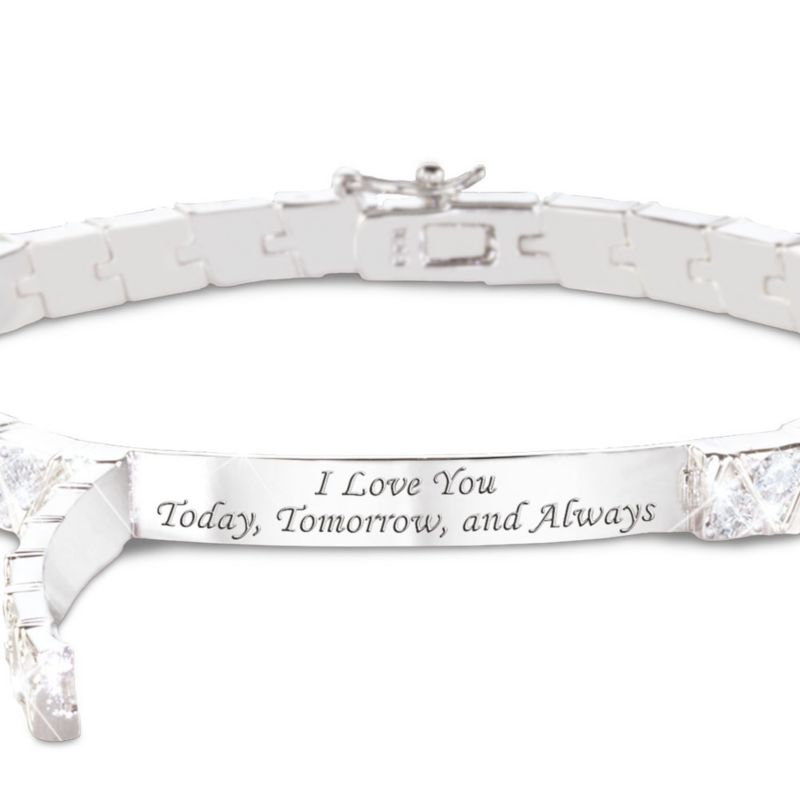 Bradford Exchange Engraved Bracelets For Daughters Wishes/daughter