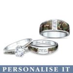 Orange camo wedding ring on sale sets