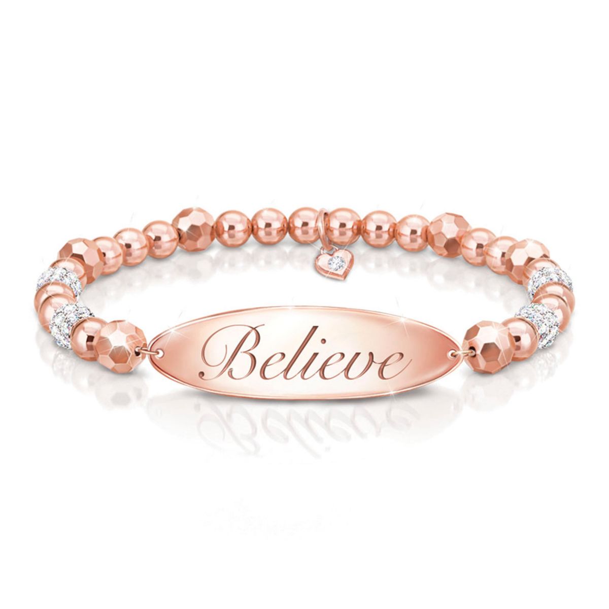 'Believe' Copper Beaded Bracelet