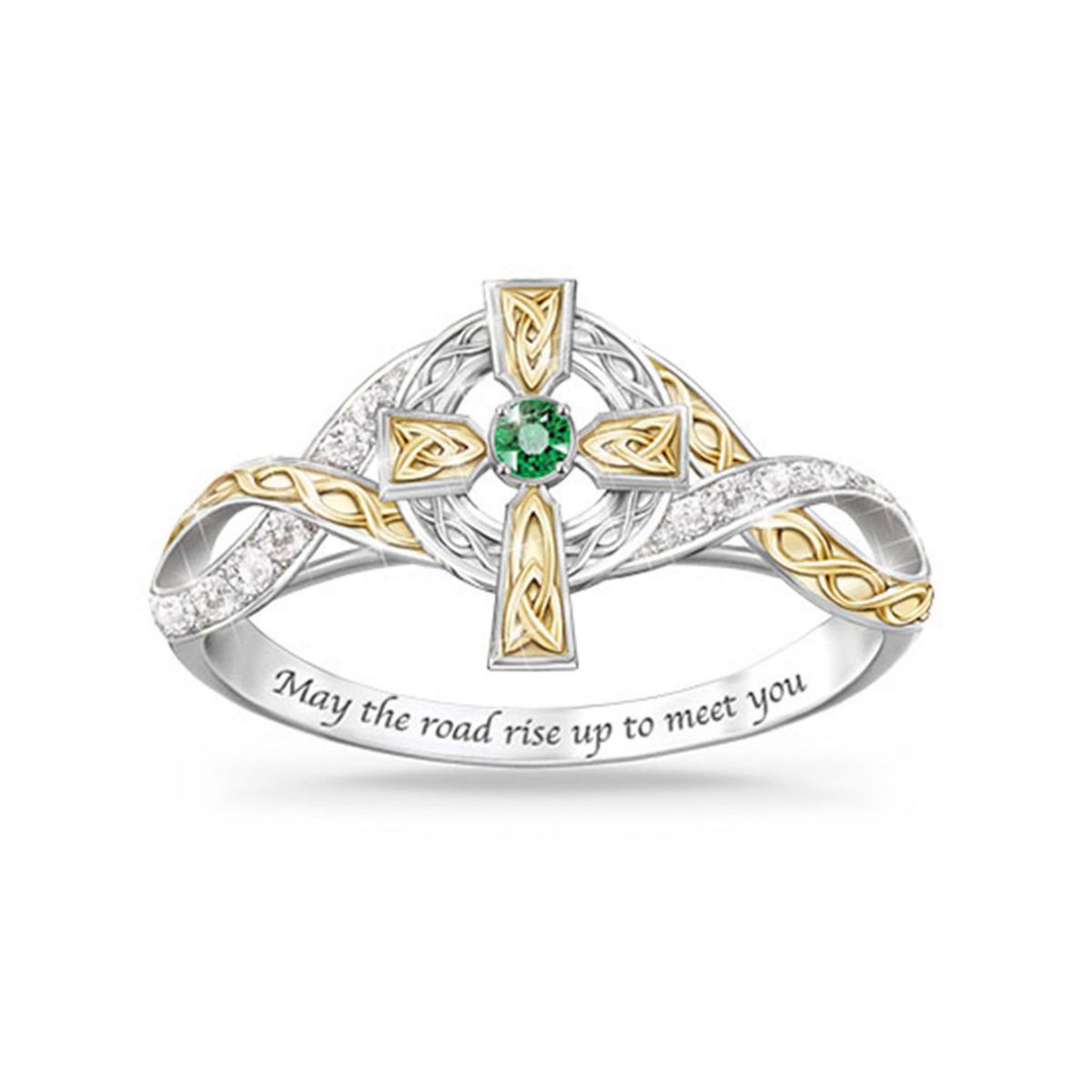 'Irish Blessing' Emerald And Diamond Ladies' Ring