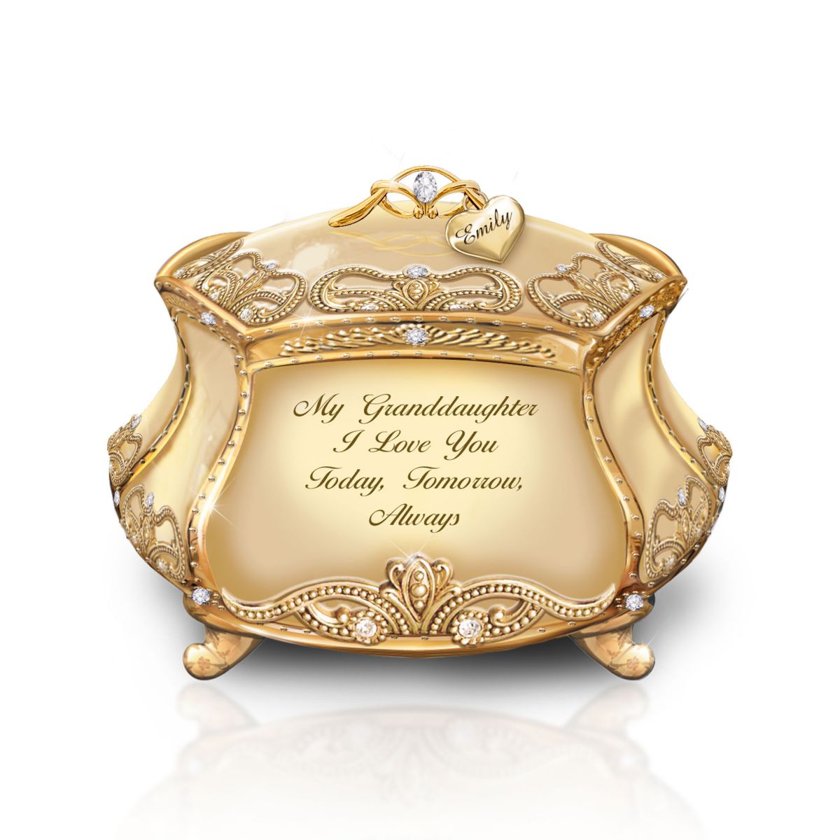 'Granddaughter, I Love You' Personalised Music Box
