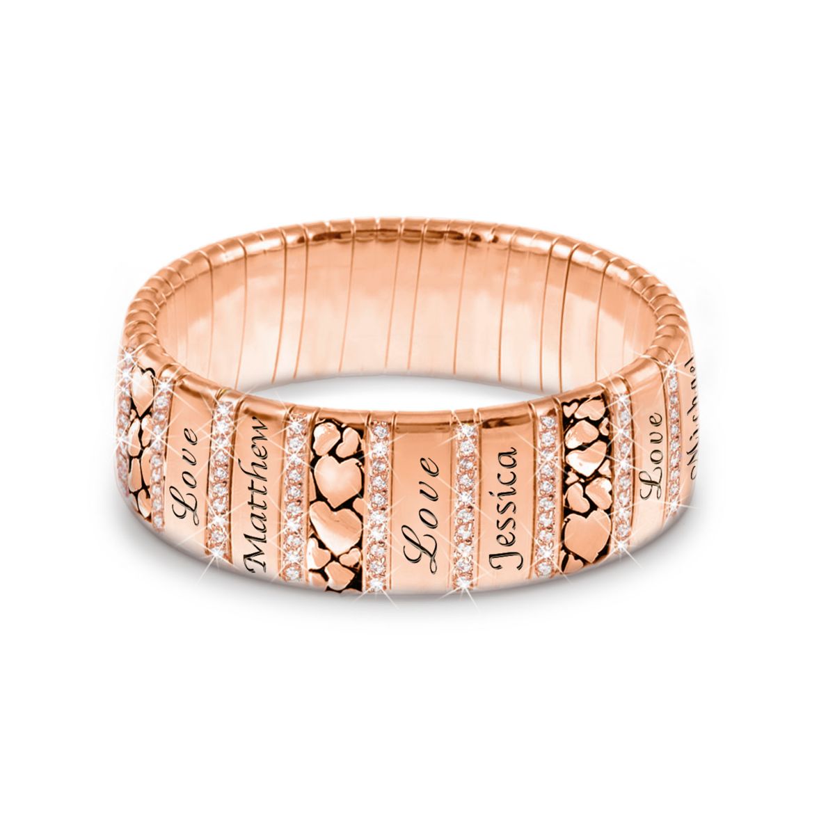 'Mum's Family Of Love' Personalised Copper Bracelet