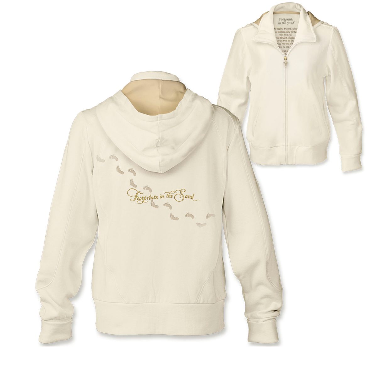'Footprints In The Sand' Ladies' Hoodie