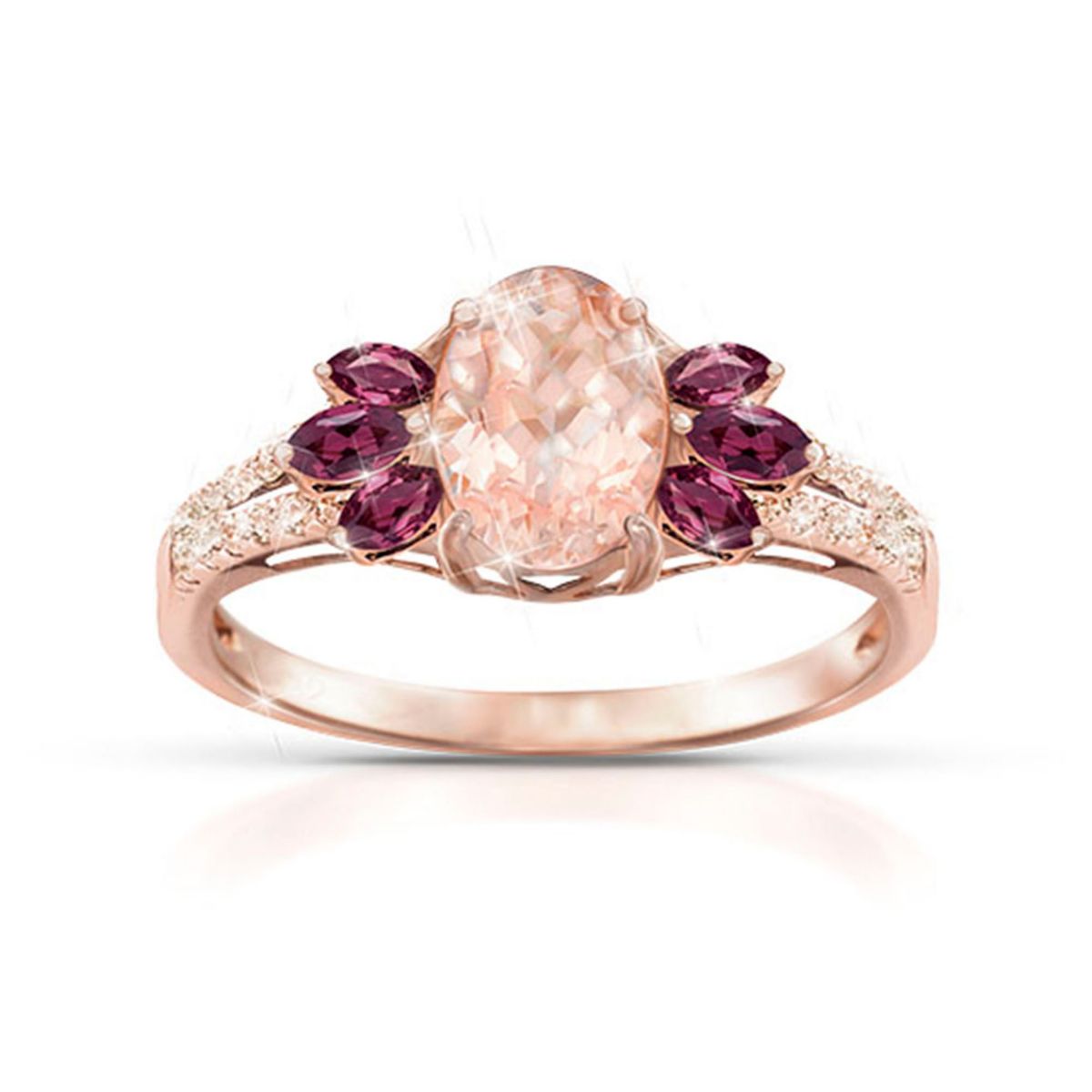 'Champagne Delight' Morganite And Diamond Ladies' Ring