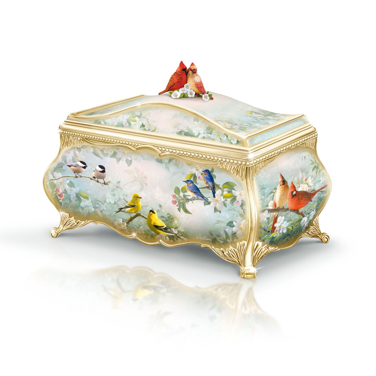 'Songbird Serenade' Heirloom Porcelain Music Box
