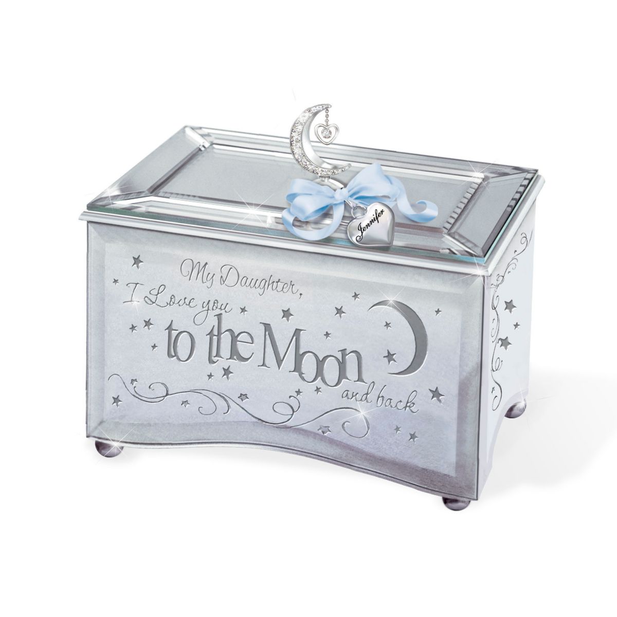 'My Daughter, I Love You To The Moon' Personalised Music Box