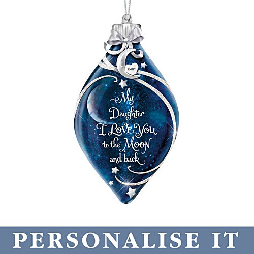 'Daughter, I Love You' Personalised Illuminated Ornament