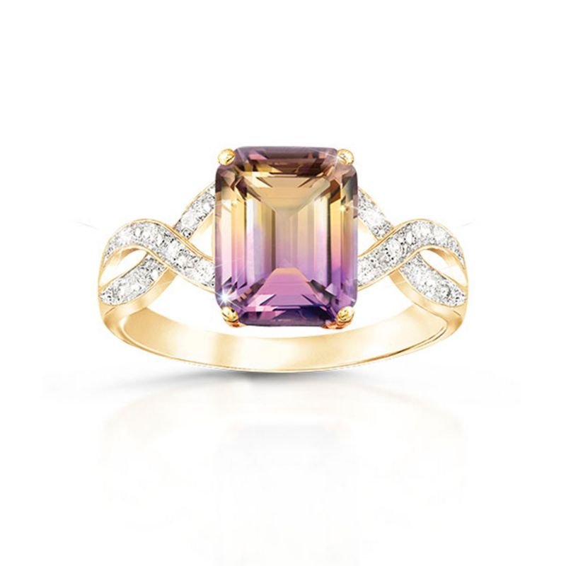 'Sunset Oasis' Ametrine And Diamond Ring