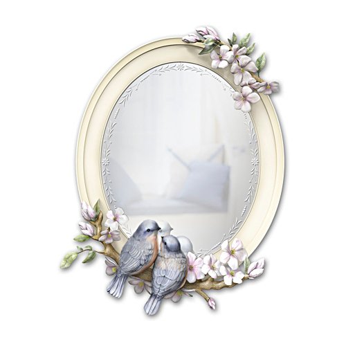 'Springtime Songbirds' Sculpted Mirror 