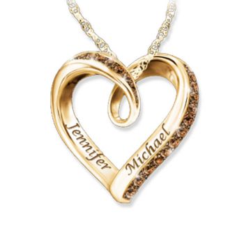 'Luxury In Mocha' Diamond Personalised Pendant