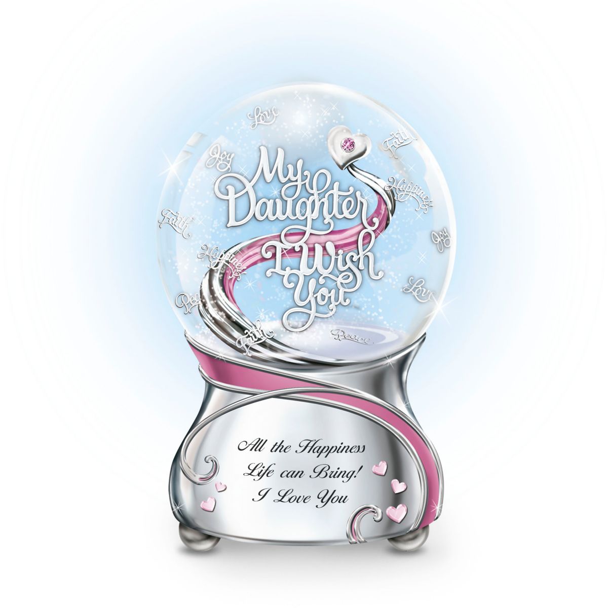 'My Daughter, I Wish You' Glitter Globe