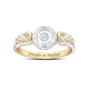 'Let Your Heart Dance' Personalised Diamond Ring