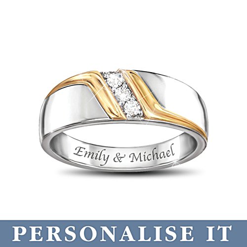 'Enduring Love' Men's Personalised Diamond Ring
