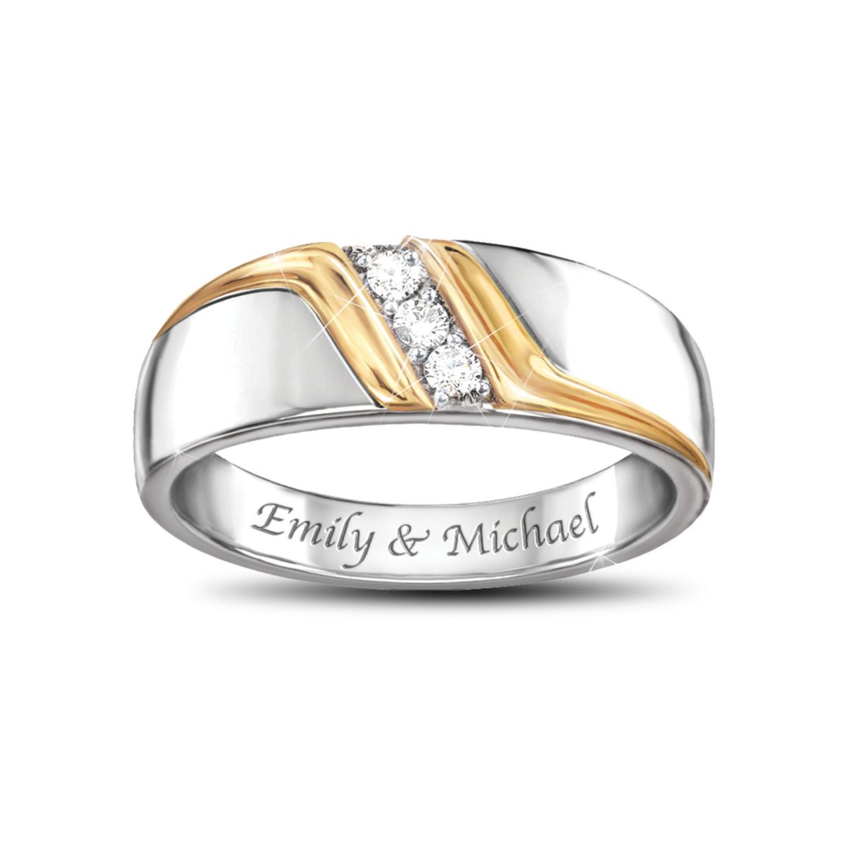 'Enduring Love' Men's Personalised Diamond Ring