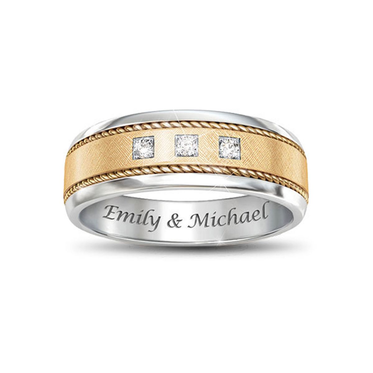 'Timeless Love' Personalised Diamond Men's Ring