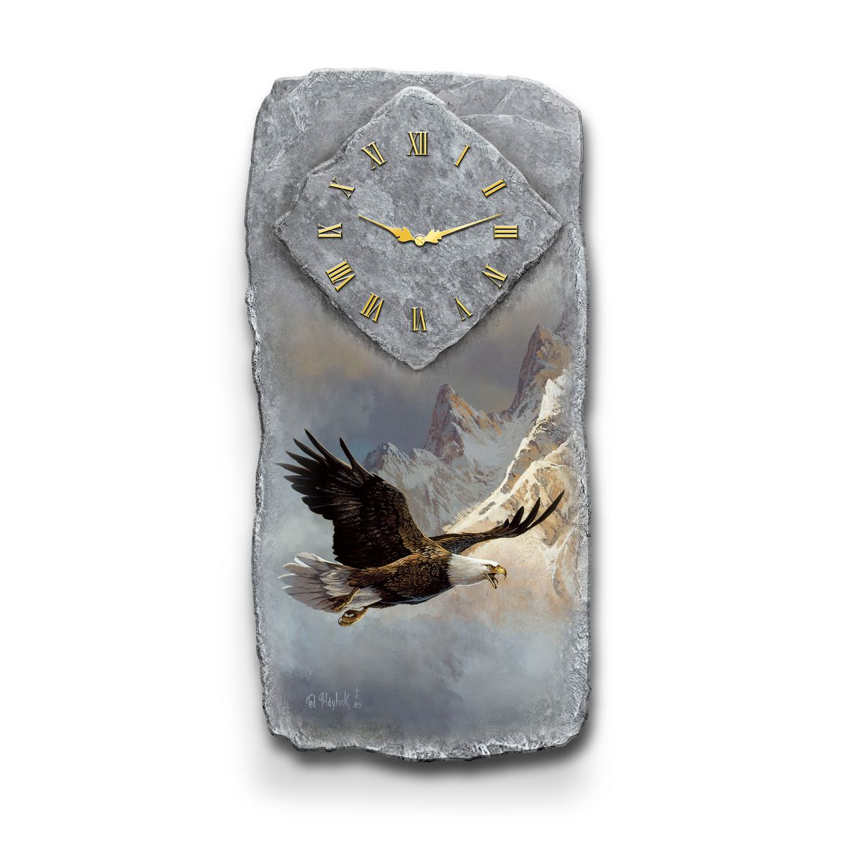 Ted Blaylock 'Breaking The Clouds' Eagle Art Wall Clock