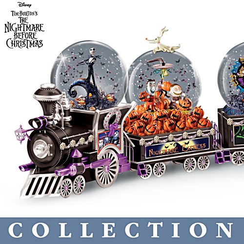 The Nightmare Before Christmas Musical Glitter Globe Train