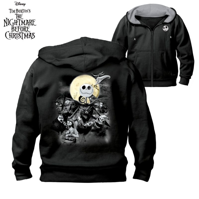 nightmare before christmas zip up hoodie