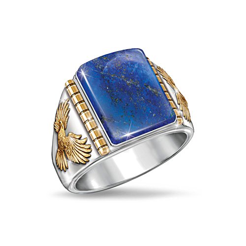 'Untamed Freedom' Blue Lapis Men's Ring