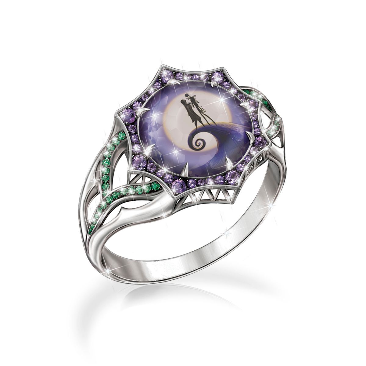 Disney Tim Burton’s The Nightmare Before Christmas ‘Magic At Midnight’ Ladies’ Ring
