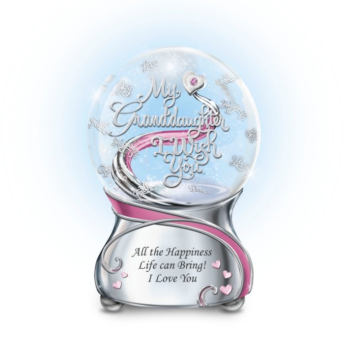 'My Granddaughter, I Wish You' Glitter Globe 