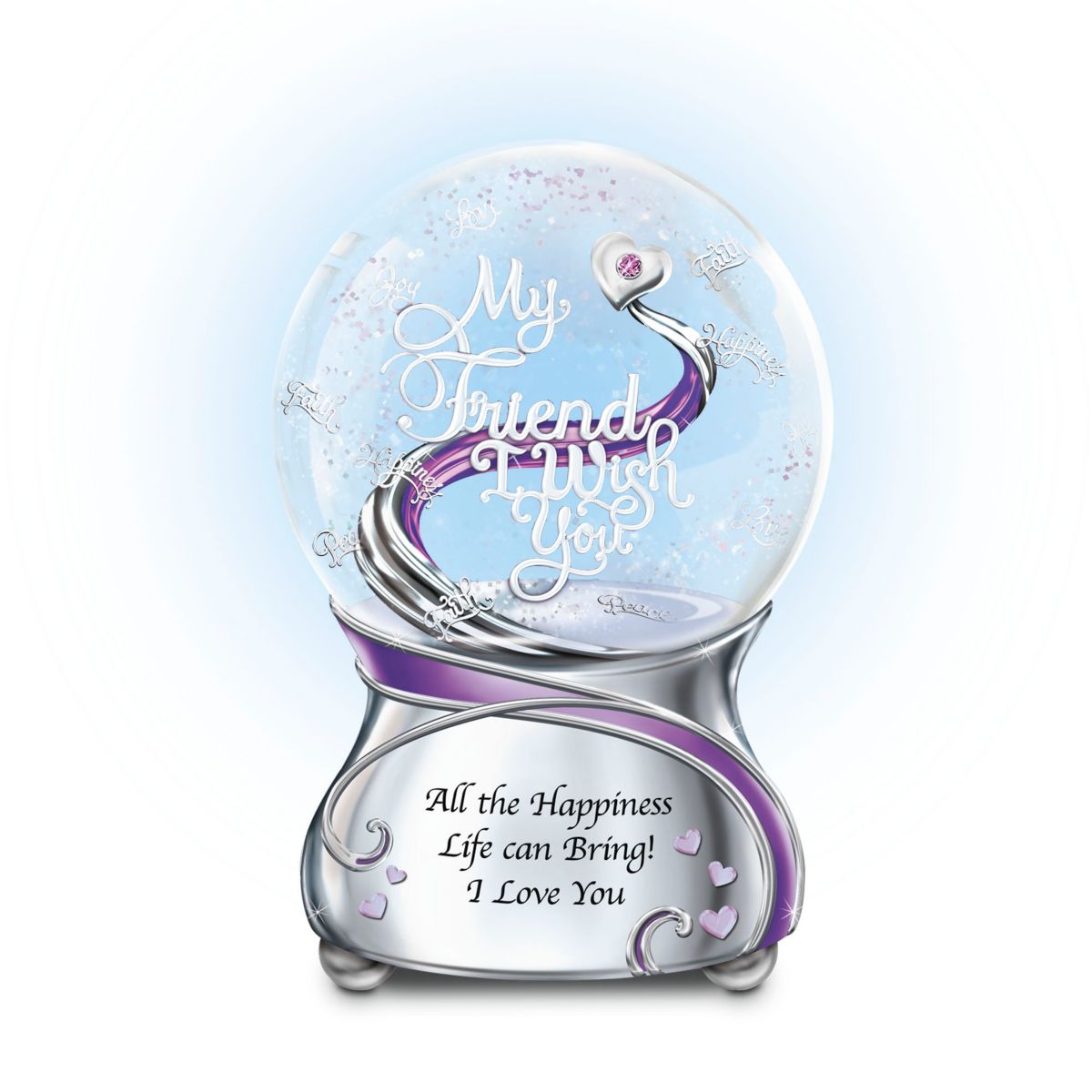 'My Friend, I Wish You' Glitter Globe