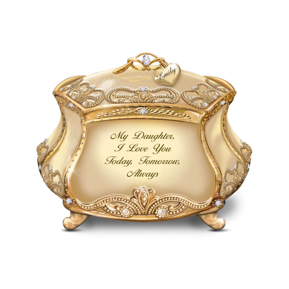 'Daughter, I Love You' Personalised Music Box