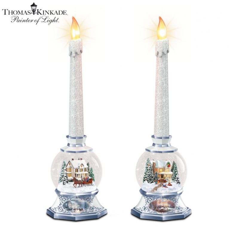 Thomas Kinkade 'Time Of Contemplation' Candleholder Set