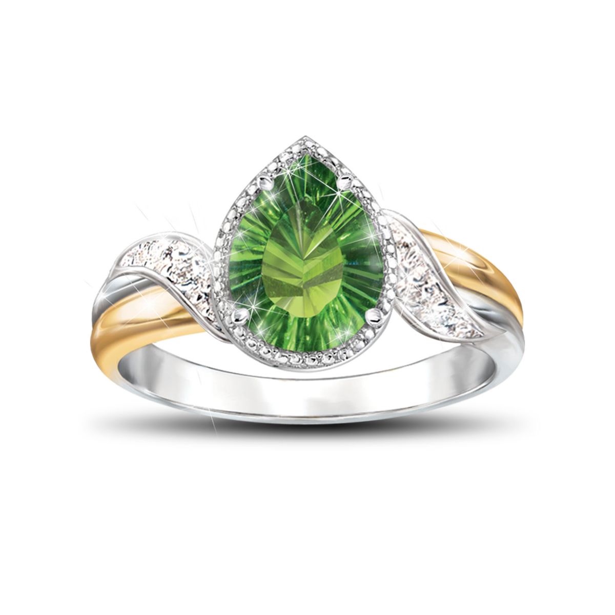 'Radiant Treasure' Helenite And Diamond Ring