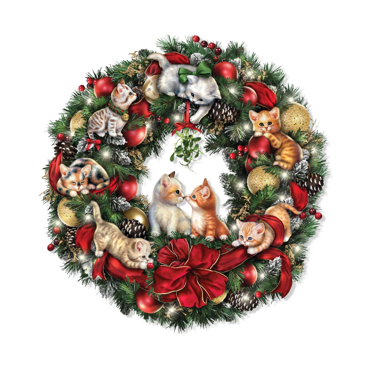 Jürgen Scholz 'Merry Mischief Makers' Illuminated Wreath