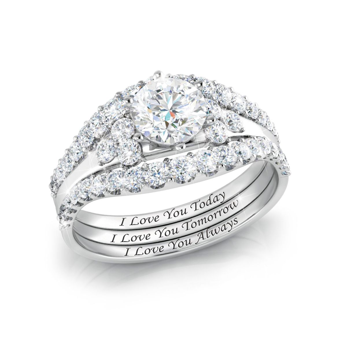 Alfred Durante 'I Love You Always' Stacking Ring