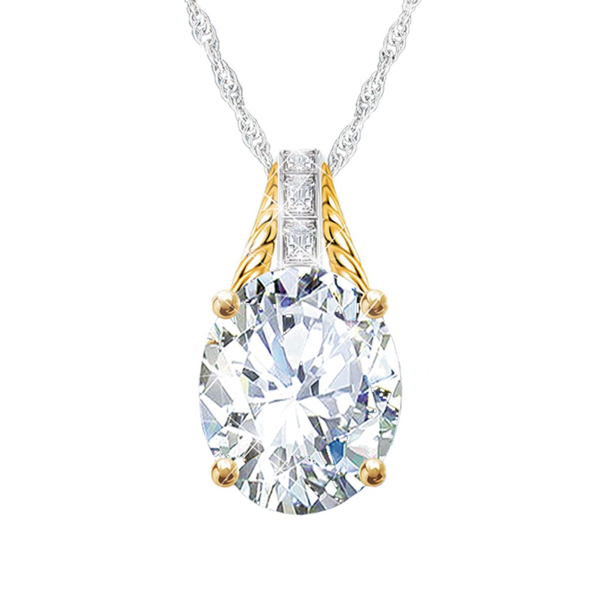 ‘Opulent Oval’ Diamonesk Pendant