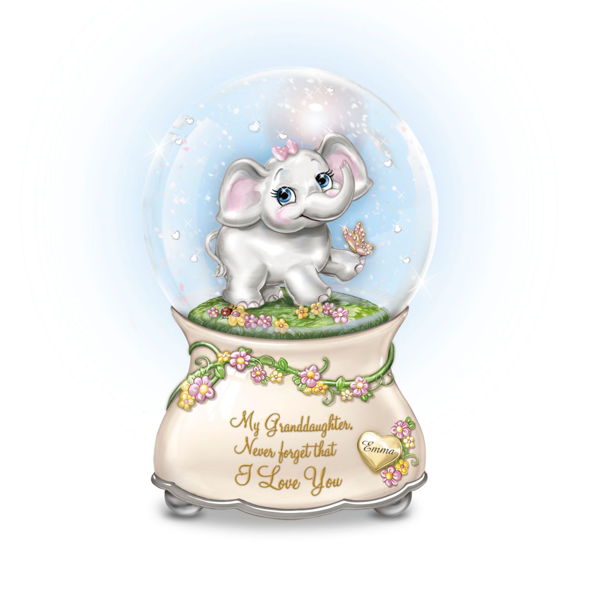'Granddaughter, Never Forget' Personalised Glitter Globe