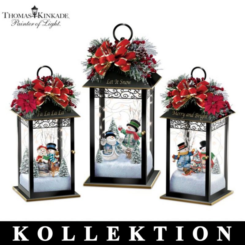 Festtags-Schneemänner – Laternenkollektion
