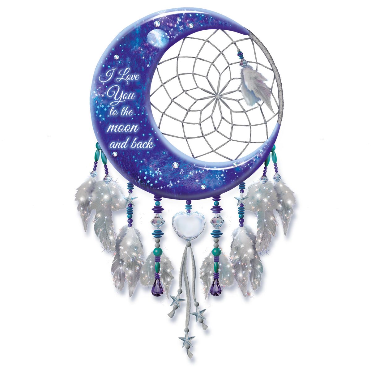'I Love You To The Moon And Back' Illuminated Dreamcatcher