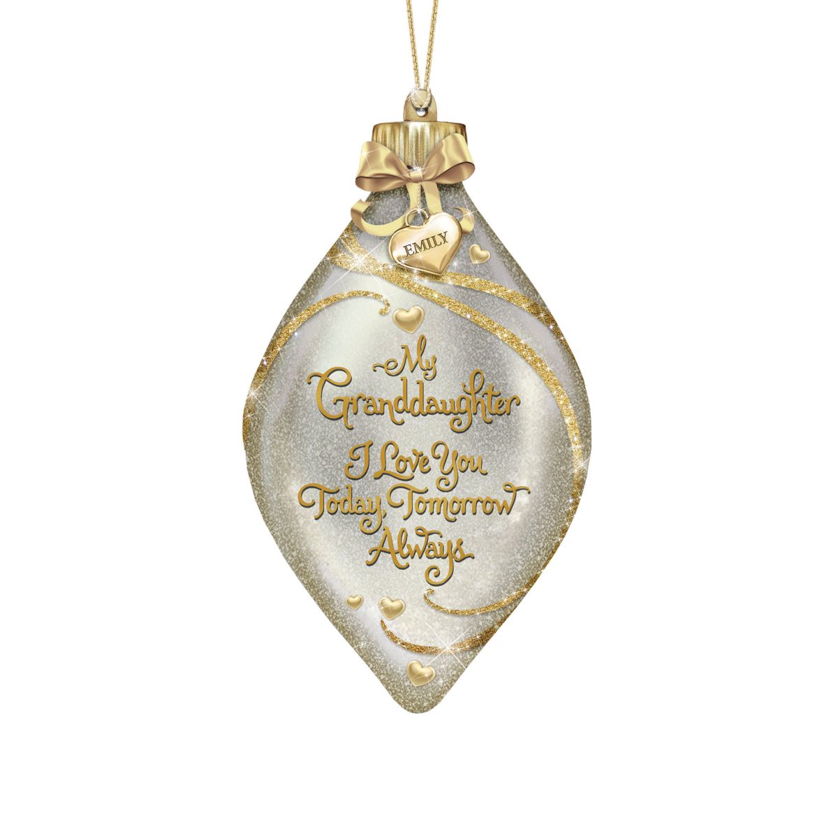 'Granddaughter, I Love You' Illuminated Personalised Ornament