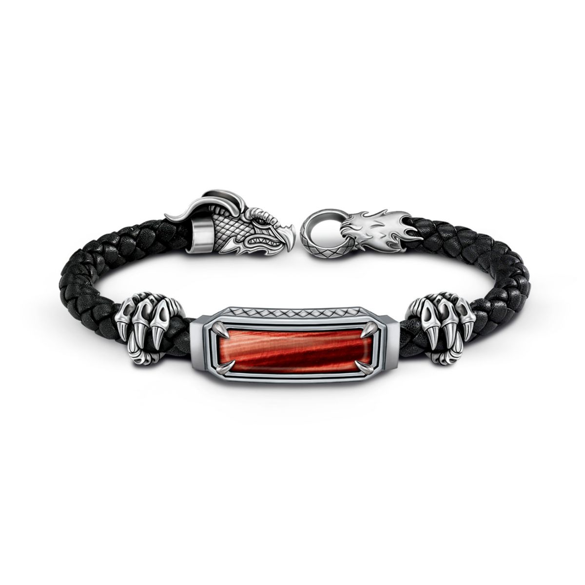 'Dragon's Eye' Men's Leather Bracelet