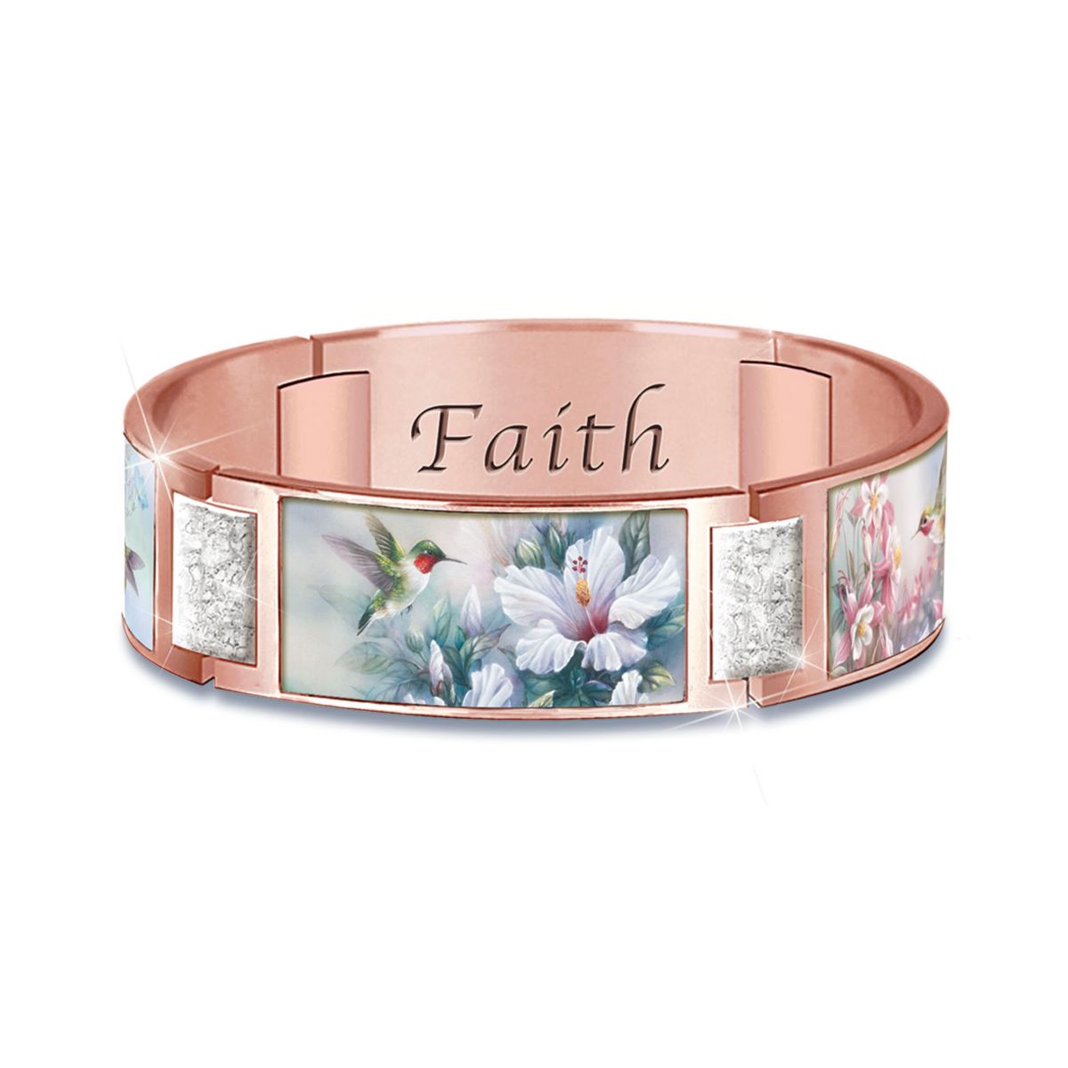 ‘Cherished Blessings’ Rose Gold-Plated Ladies' Copper Bracelet
