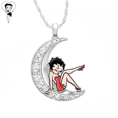'Over The Moon With Betty Boop™' Crystal Pendant