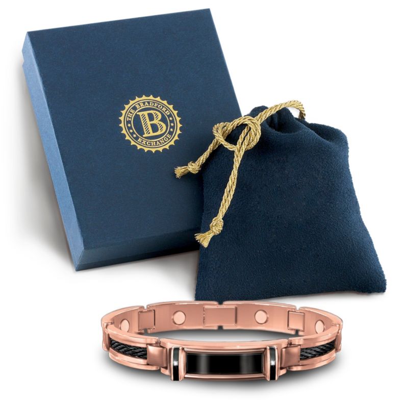 Luxe Armband-Draad Zwart- Rosé - Elegante Armband - Rvs