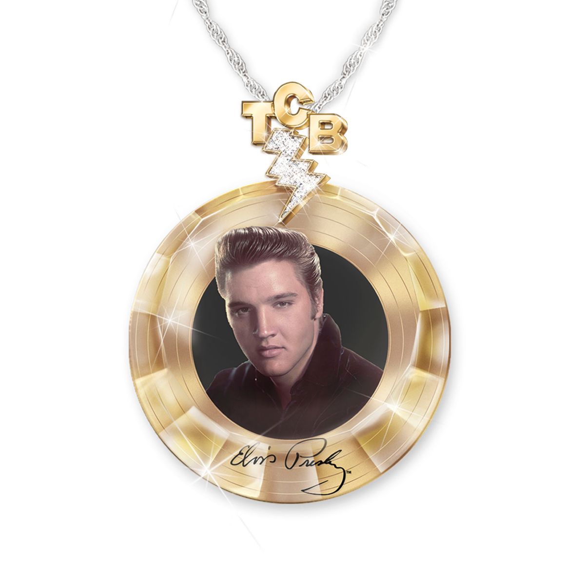 'Elvis Gold Record' Svenka Crystal Ladies' Pendant