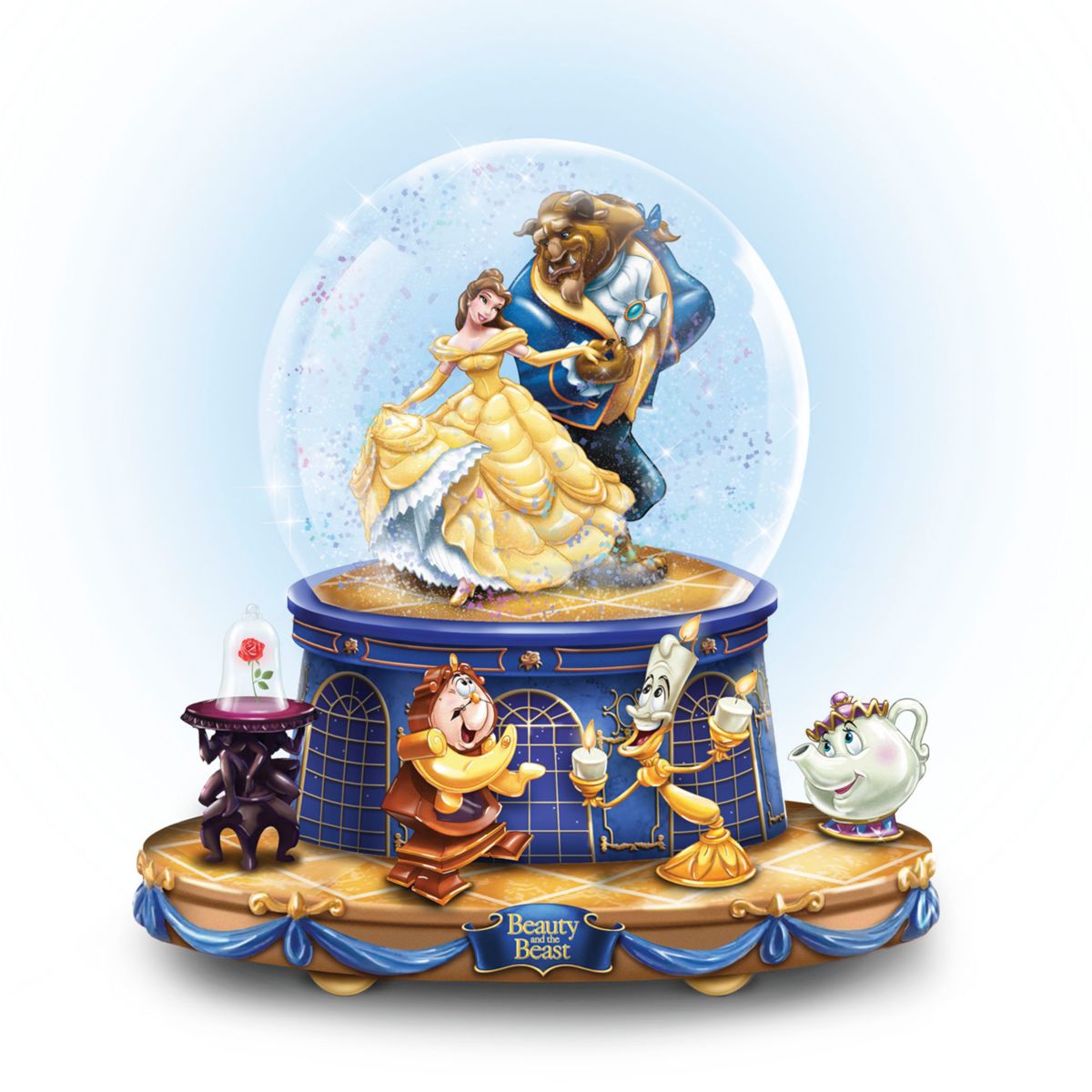 Disney 'Beauty And The Beast' Rotating Musical Glitter Globe