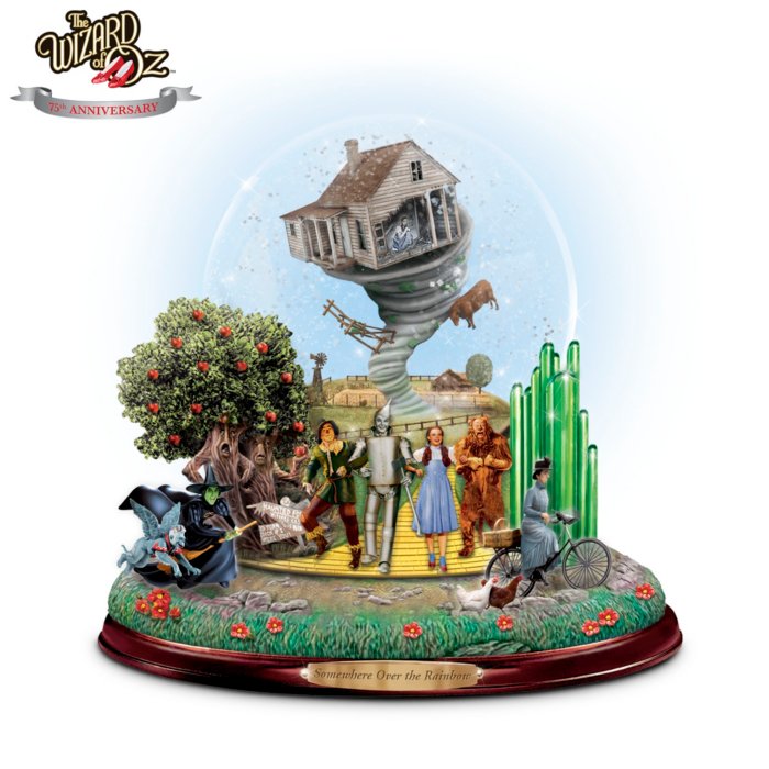 Officially Licensed Wizard Of Oz Musical Spinning Glitter Globe: The LAND OZ™ Glitter Globe
