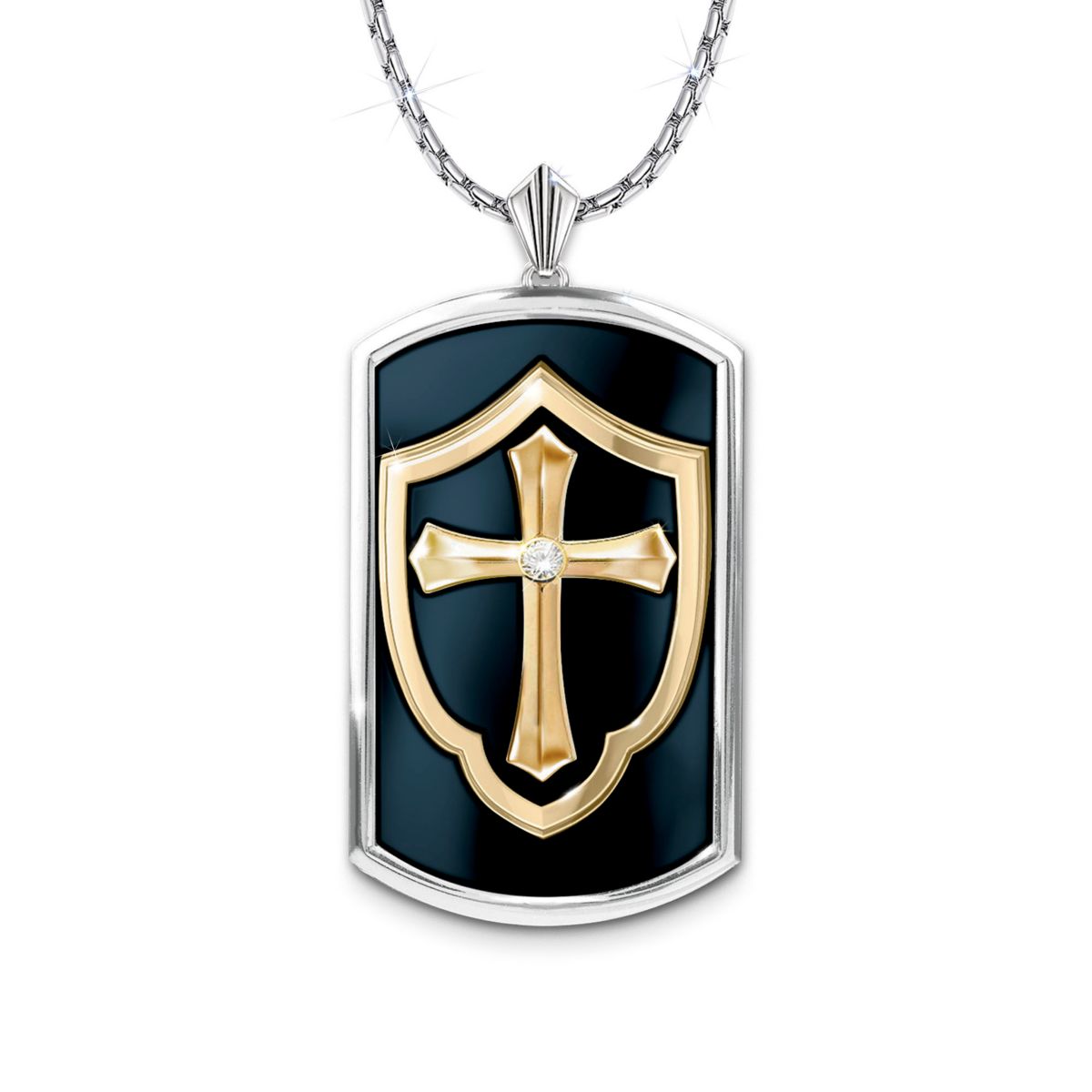‘Shield Of Faith’ Sapphire Men’s Pendant
