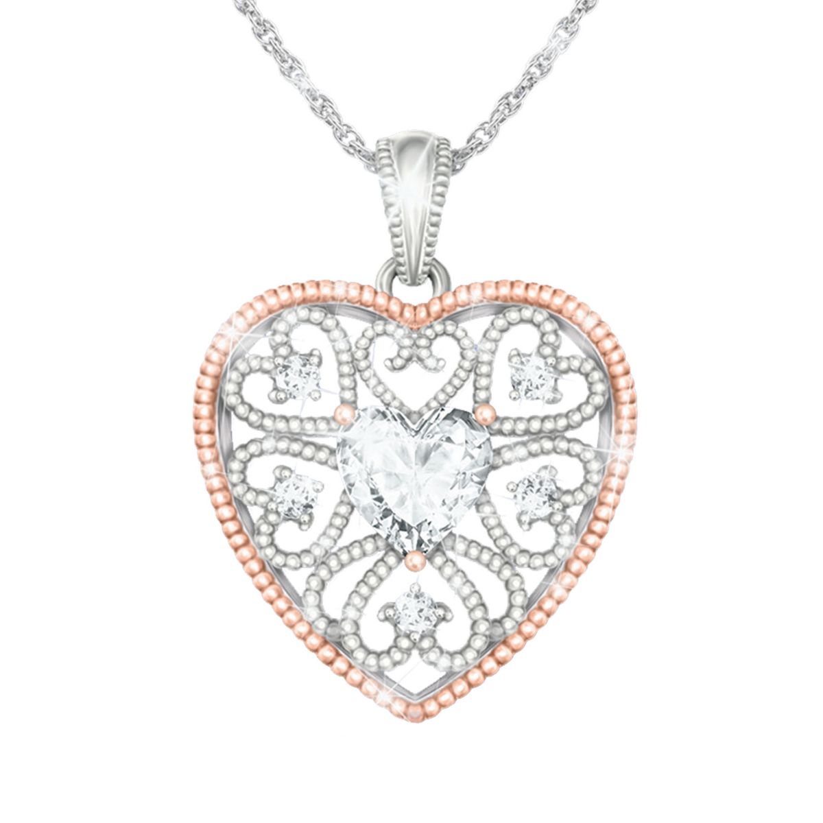 'My Daughter, I Wish You' Topaz & Diamond Pendant