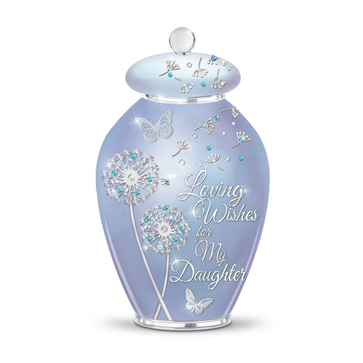 'Loving Wishes For My Daughter' Heirloom Porcelain Musical Jar