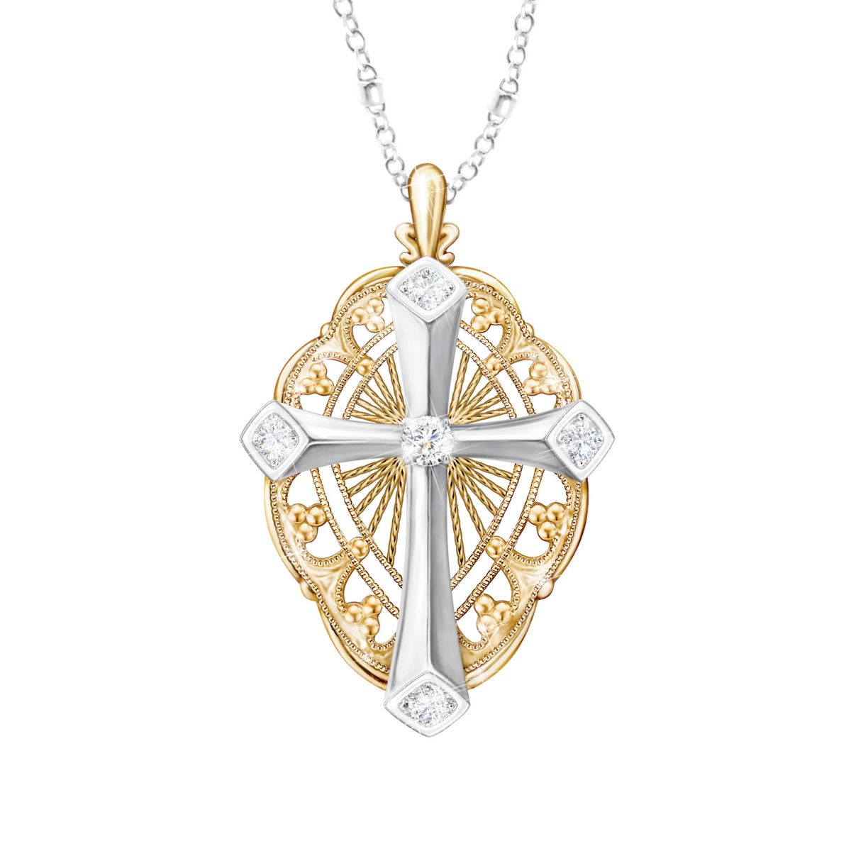 'Everlasting Light' Diamond Cross Ladies' Pendant